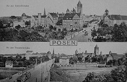 "Dzielnica Cesarska" na pocztówce sprzed I wojny światowej.