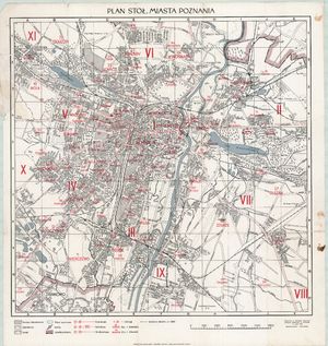 PLAN STOL MIASTA POZNANIA 1948